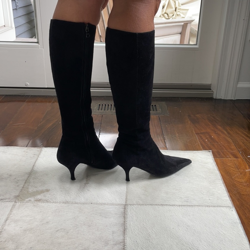 Black Suede Prada Boots - Picture 3 of 5